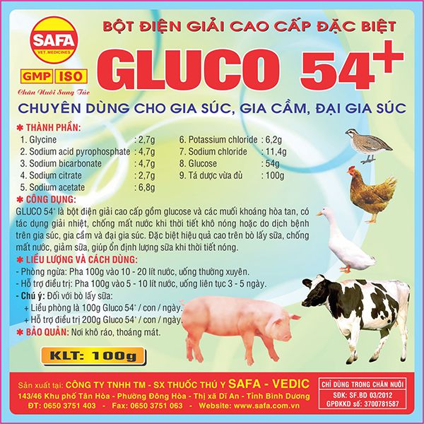 Bổ xung glucozo điện giải cho gà.